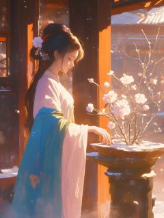 她已挽弓，不渡春风